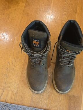 Timberland PRO Brown Work Boots with Black Collar